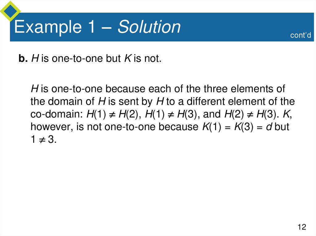Example 1 – Solution