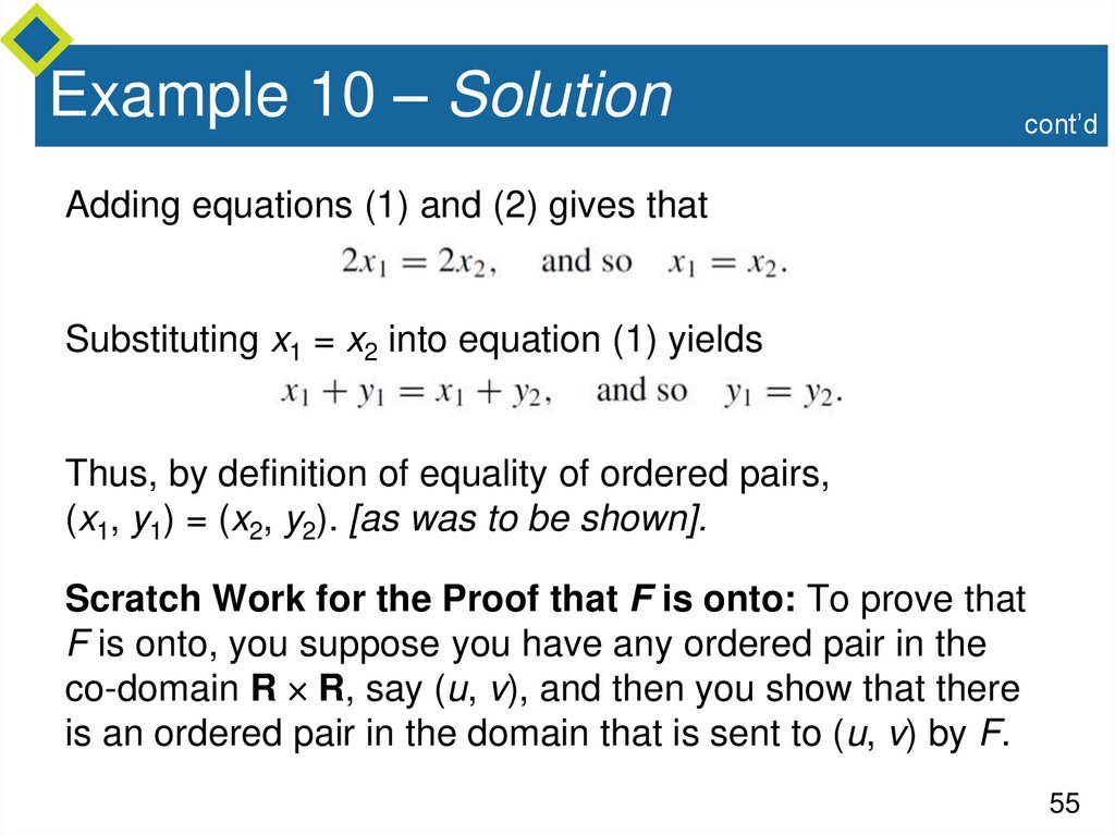 Example 10 – Solution