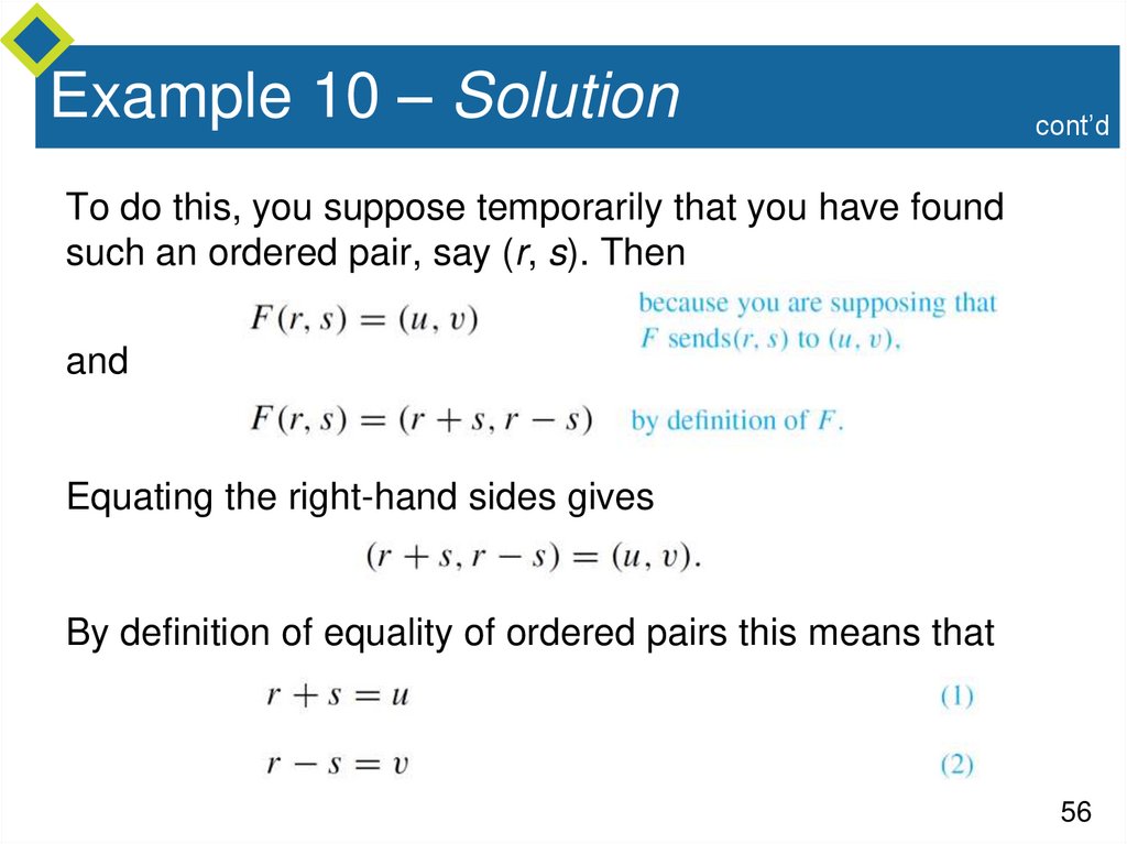 Example 10 – Solution
