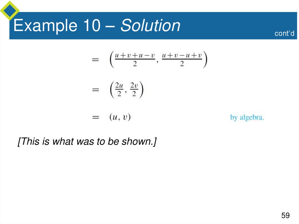Example 10 – Solution