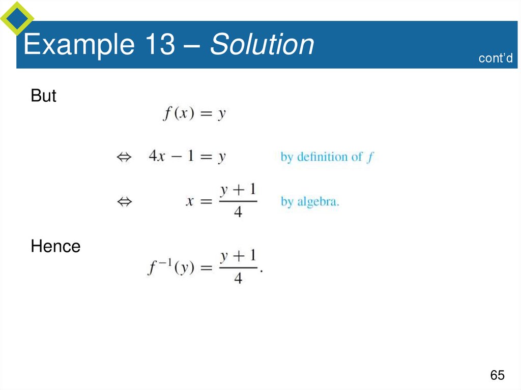 Example 13 – Solution