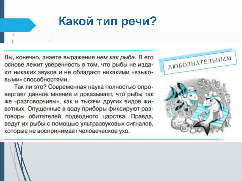 Какой тип речи?