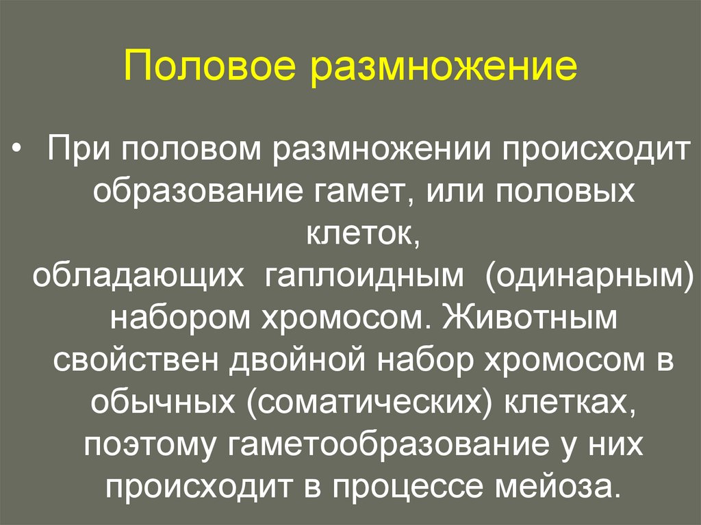Половое размножение
