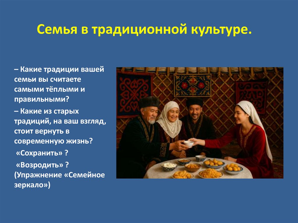 Семья в традиционной культуре.