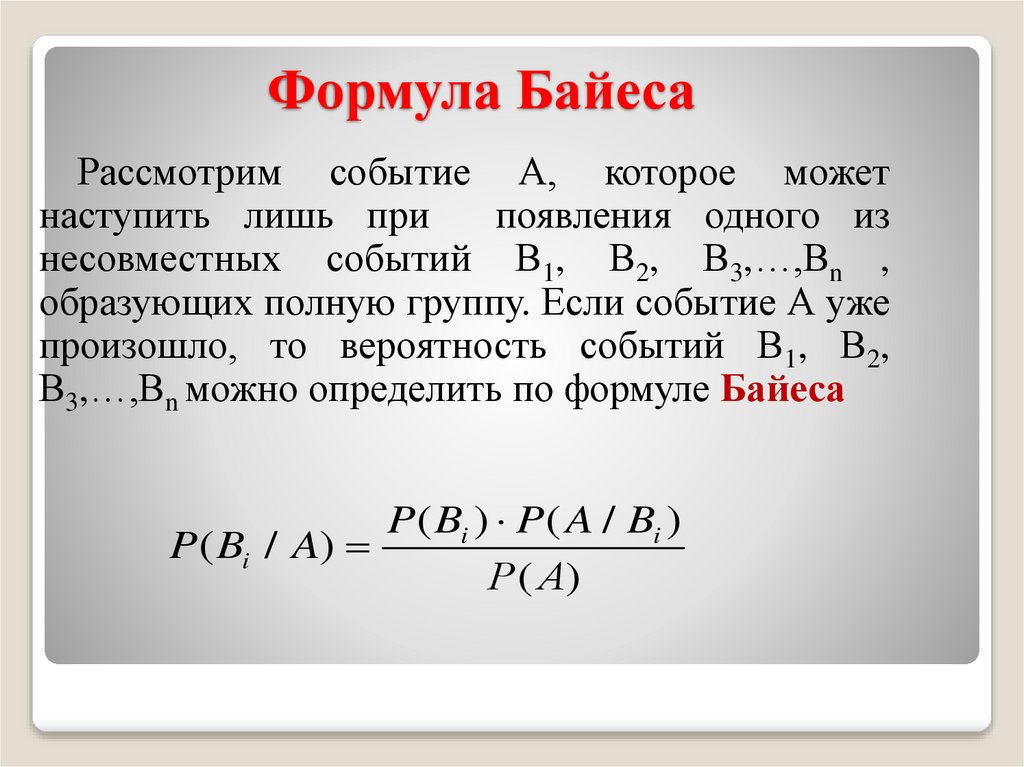 Формула Байеса