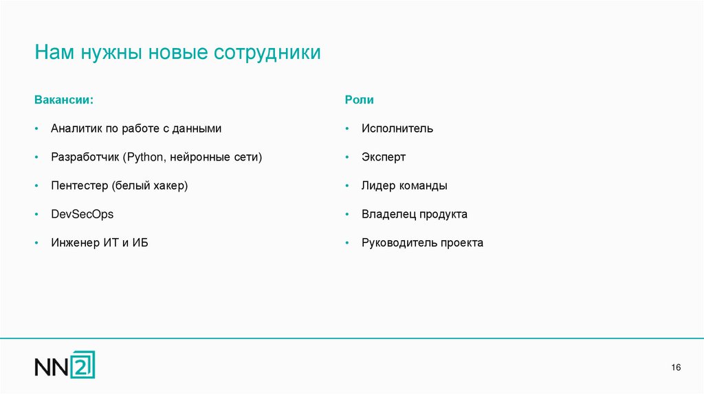 Нам нужны новые сотрудники