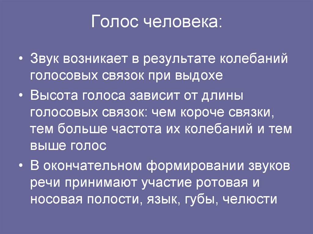 Голос человека: