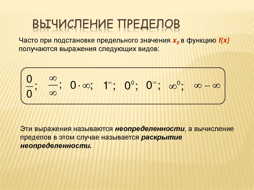 Вычисление пределов