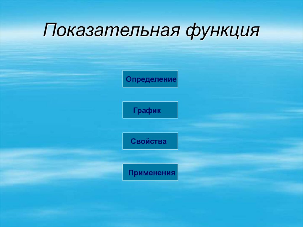 Показательная функция