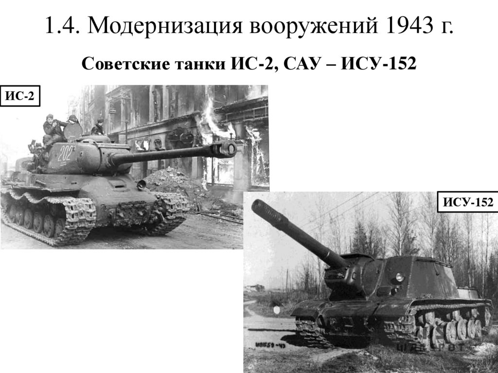 1.4. Модернизация вооружений 1943 г.