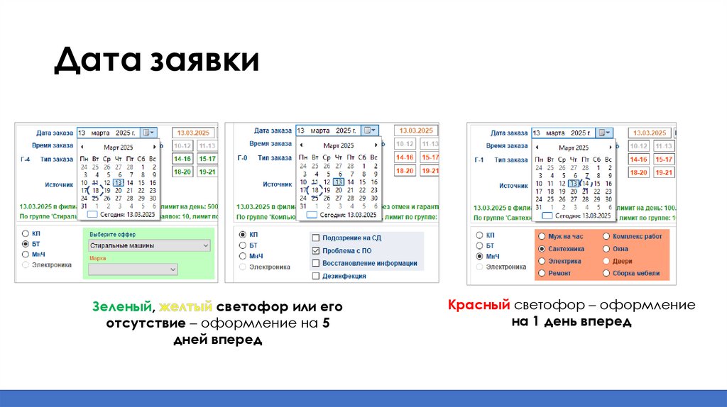 Дата заявки