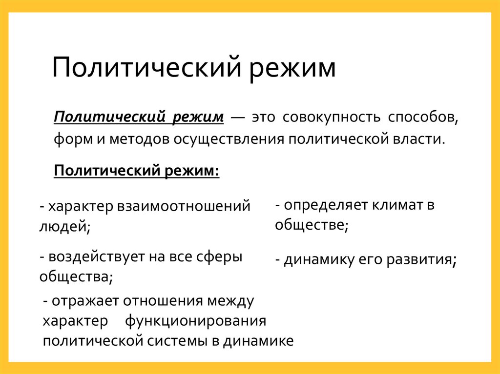 Политический режим
