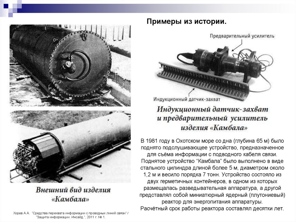 Примеры из истории.