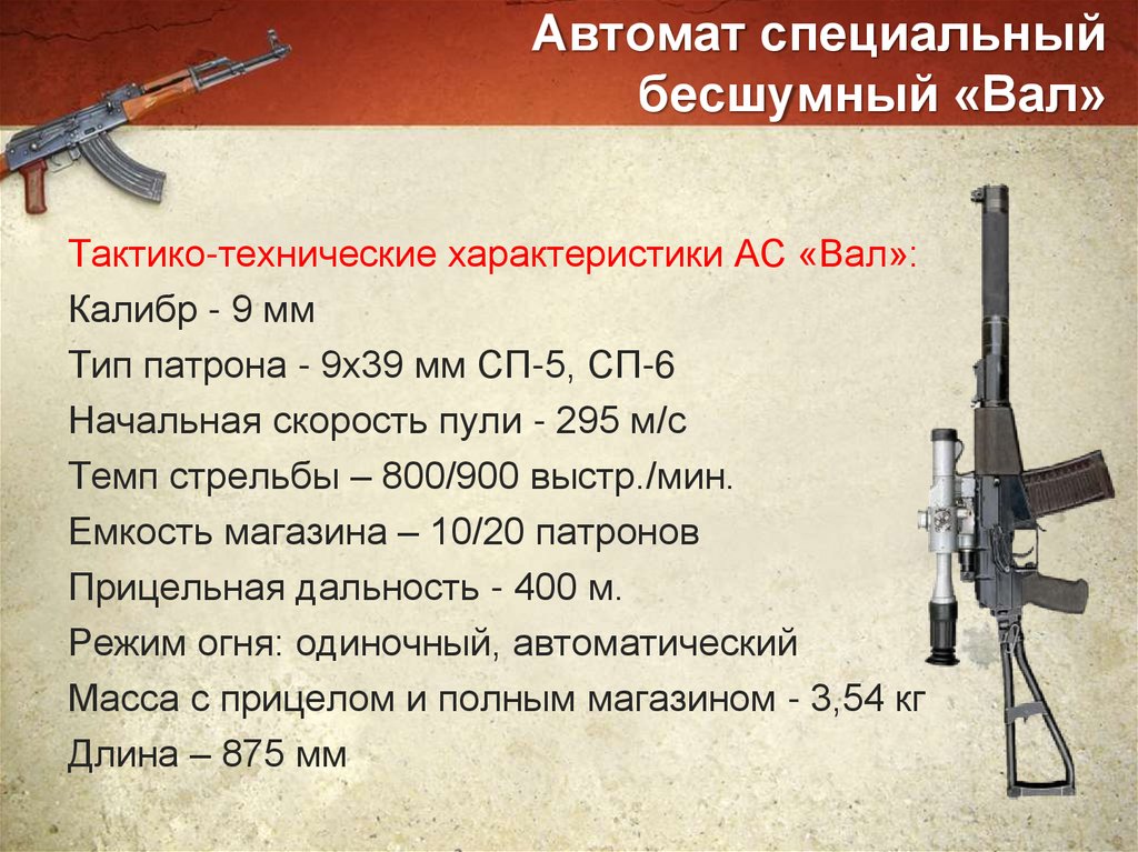 Автомат специальный бесшумный «Вал»