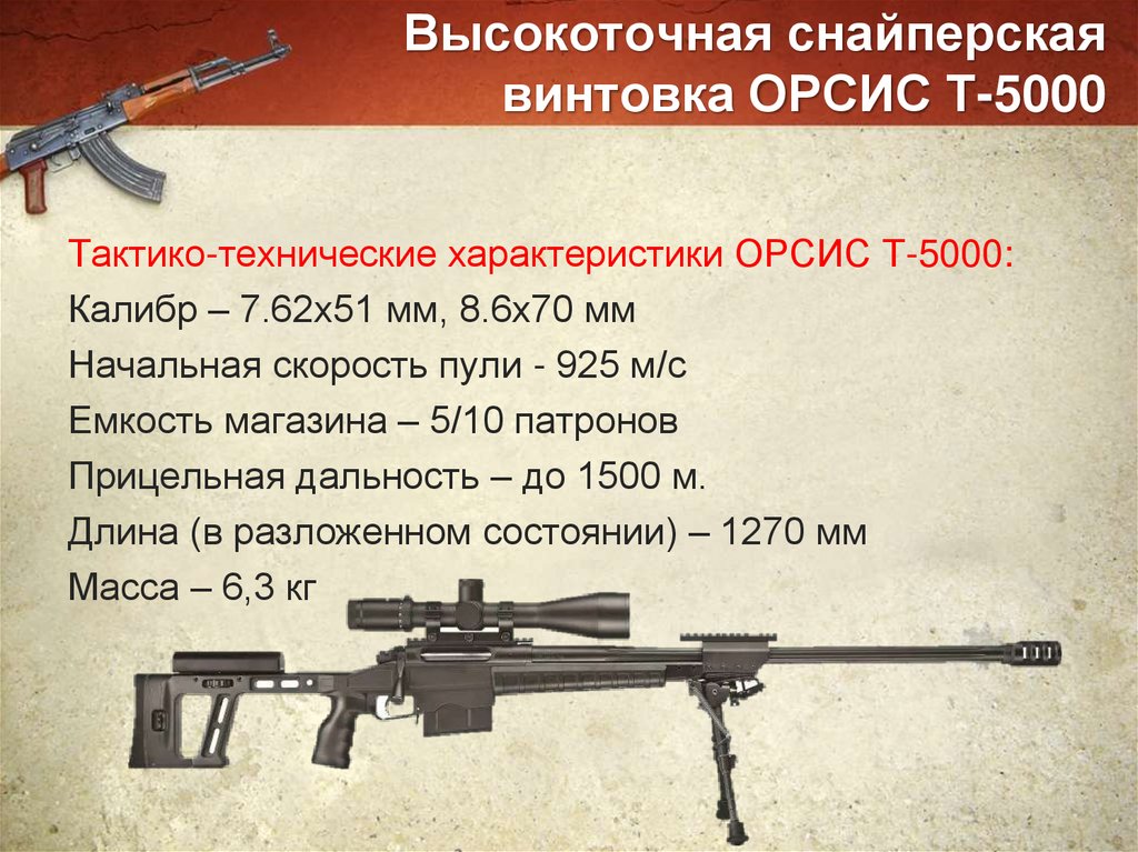 Высокоточная снайперская винтовка ОРСИС Т-5000