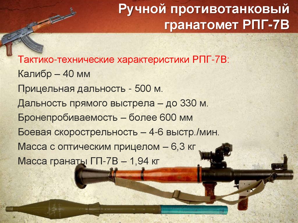 Ручной противотанковый гранатомет РПГ-7В