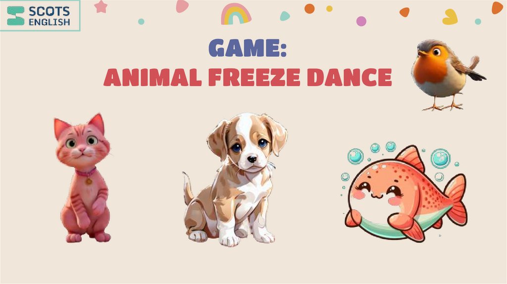 GAME: ANIMAL FREEZE DANCE