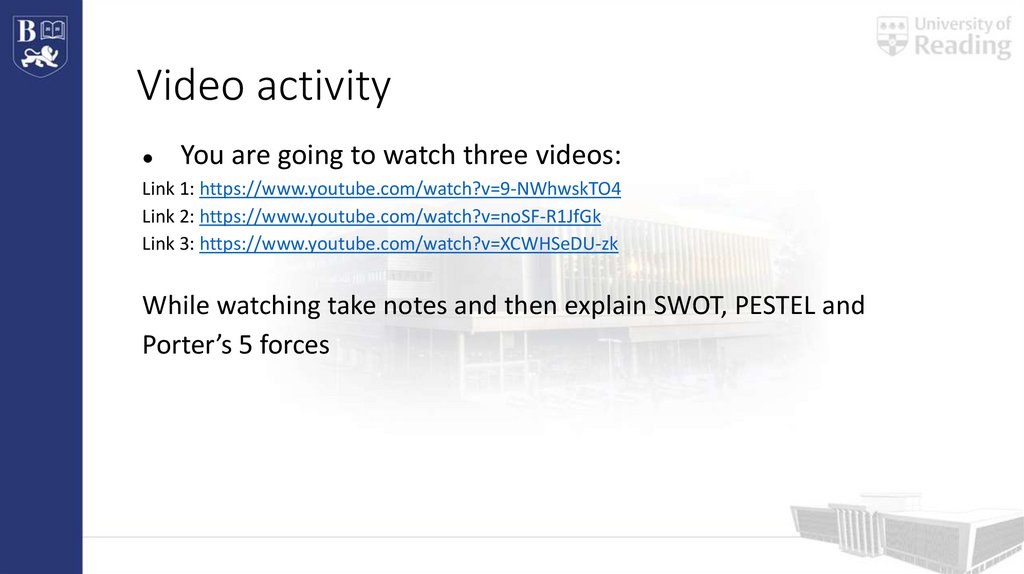 Video activity