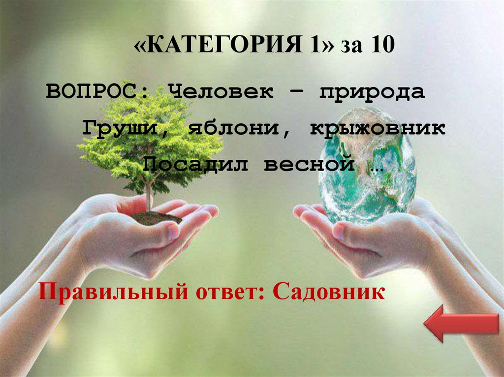 «КАТЕГОРИЯ 1» за 10