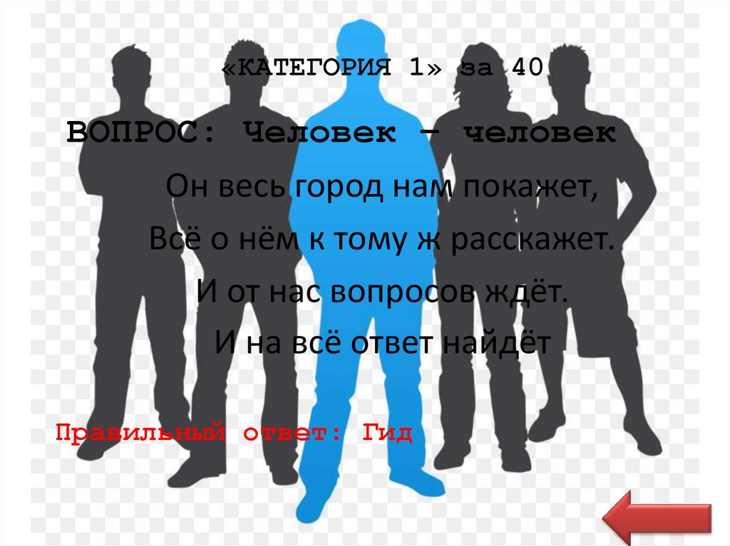 «КАТЕГОРИЯ 1» за 40