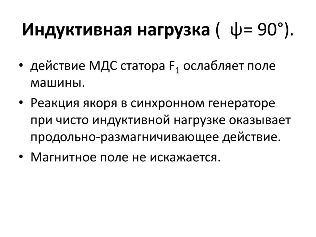 Индуктивная нагрузка ( ψ= 90°).