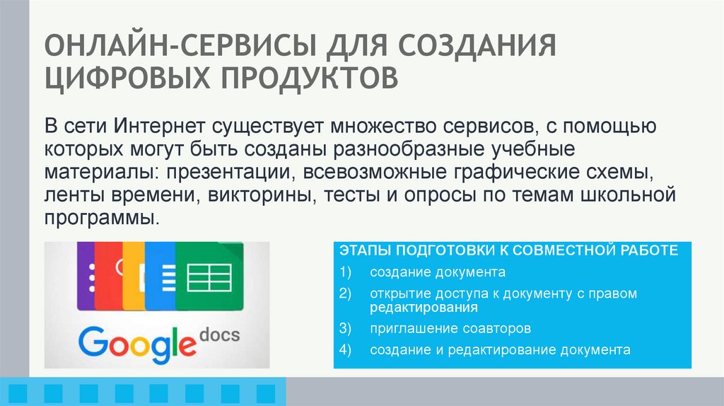 ОНЛАЙН-СЕРВИСЫ ДЛЯ СОЗДАНИЯ ЦИФРОВЫХ ПРОДУКТОВ