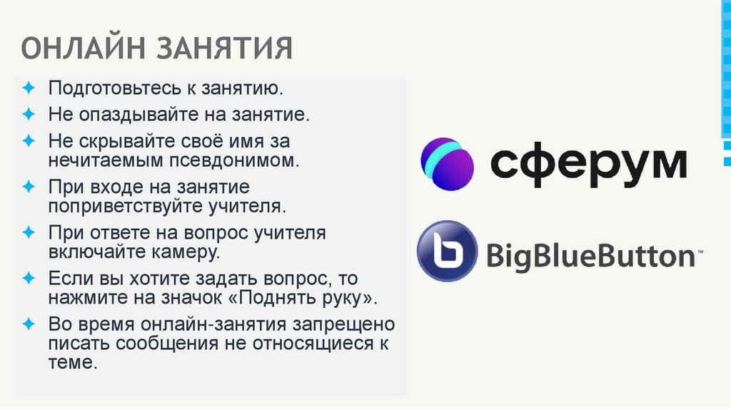 ОНЛАЙН ЗАНЯТИЯ