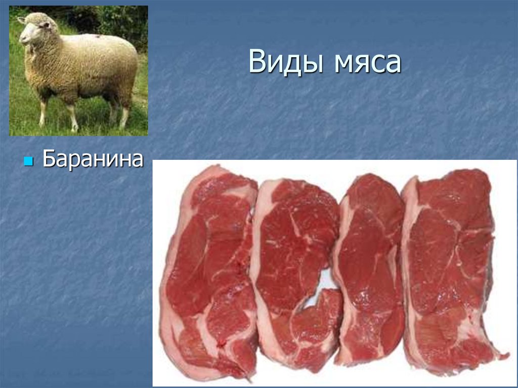 Виды мяса