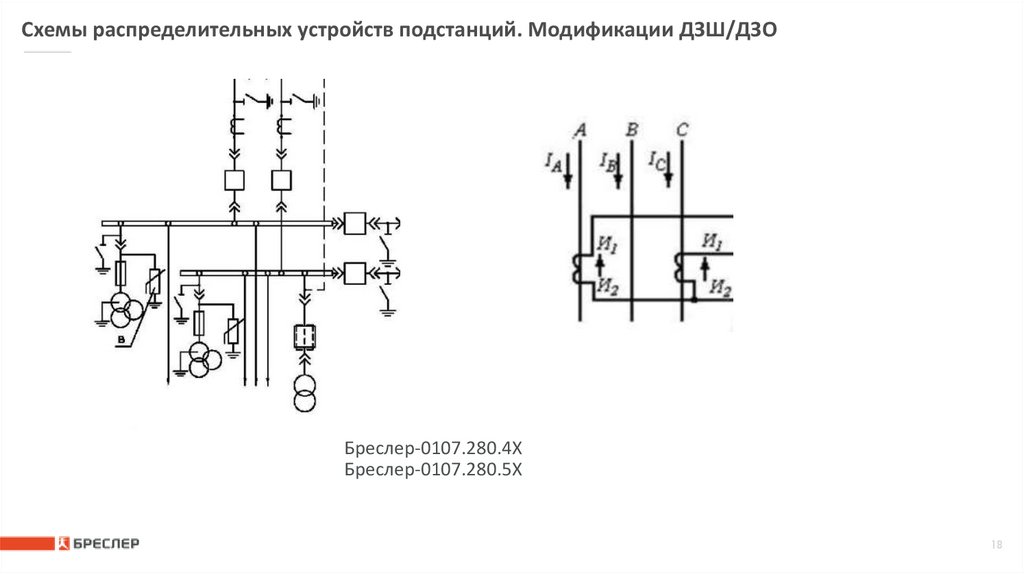 Схемы распределительных устройств подстанций. Модификации ДЗШ/ДЗО