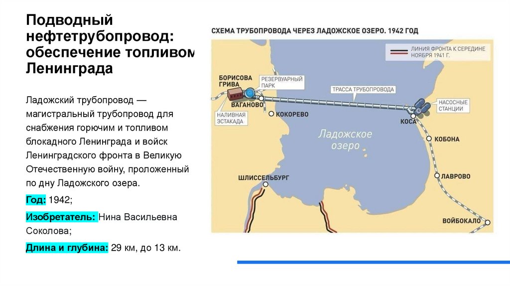 Подводный нефтетрубопровод: обеспечение топливом Ленинграда