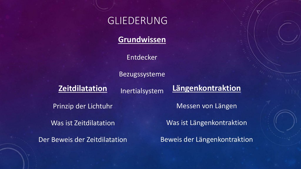 Gliederung