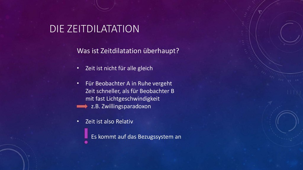 Die Zeitdilatation