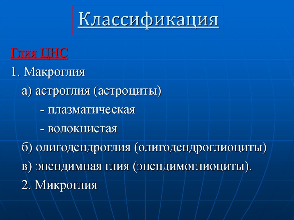 Классификация