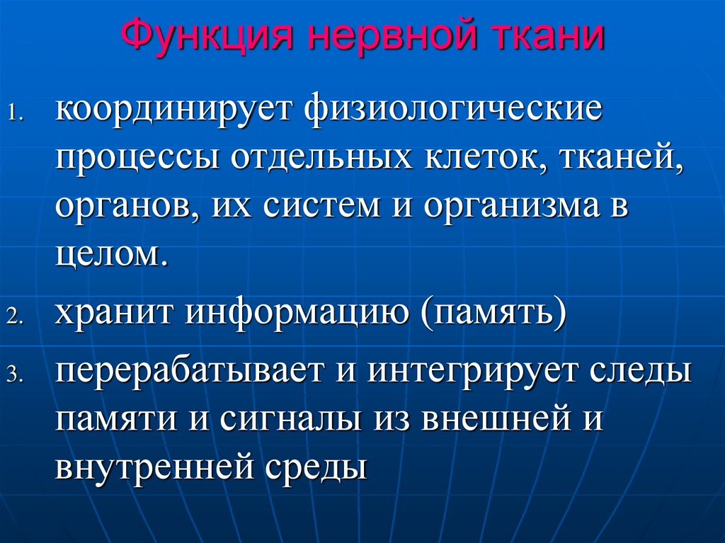 Функция нервной ткани