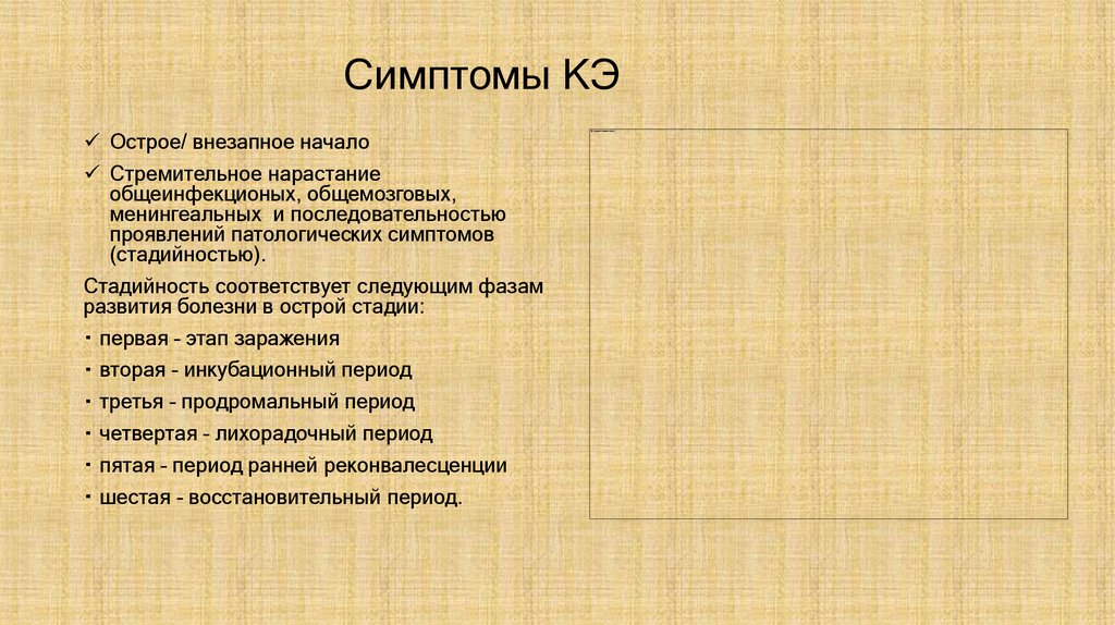 Симптомы КЭ