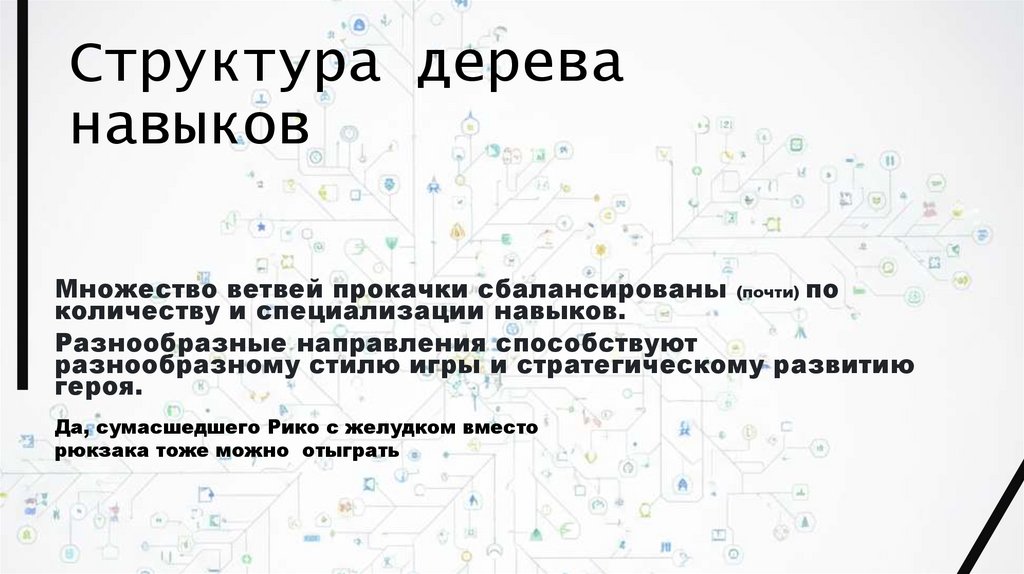 Структура дерева навыков