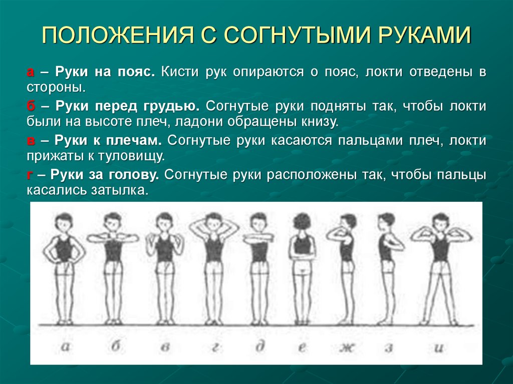 ПОЛОЖЕНИЯ С СОГНУТЫМИ РУКАМИ