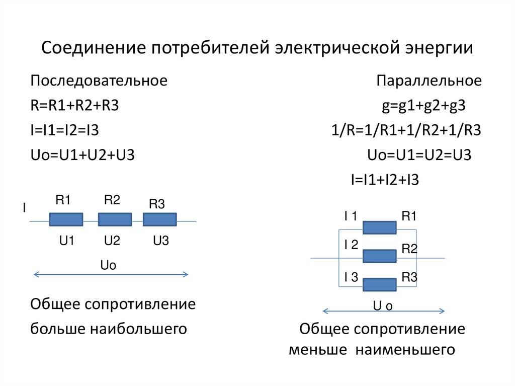 Соединение потребителей электрической энергии