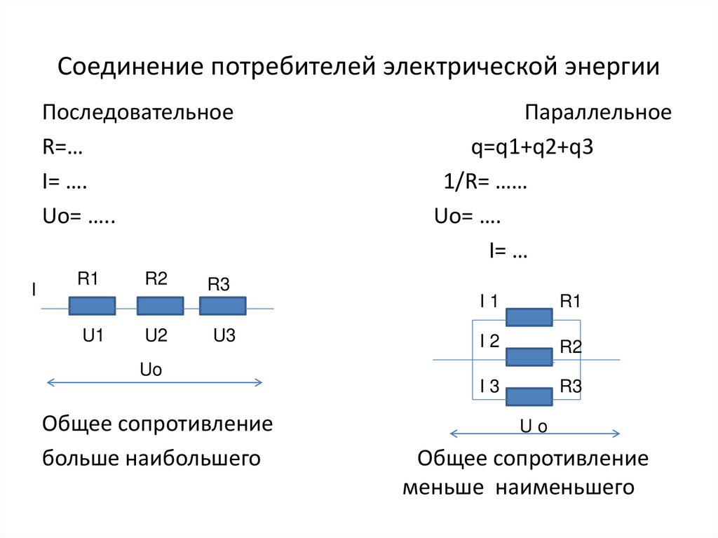 Соединение потребителей электрической энергии