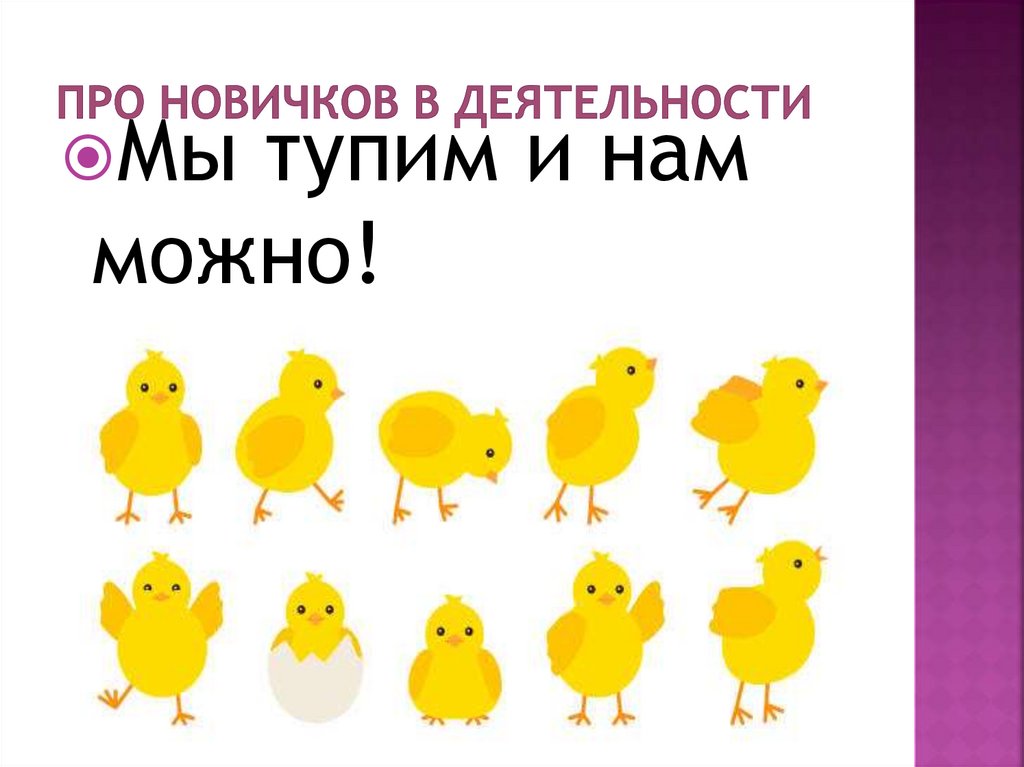 Про новичков в деятельности