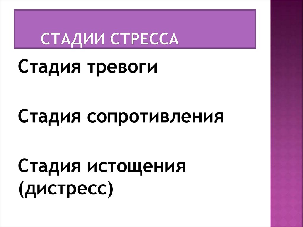 Стадии стресса