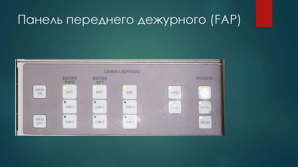Панель переднего дежурного (FAP)
