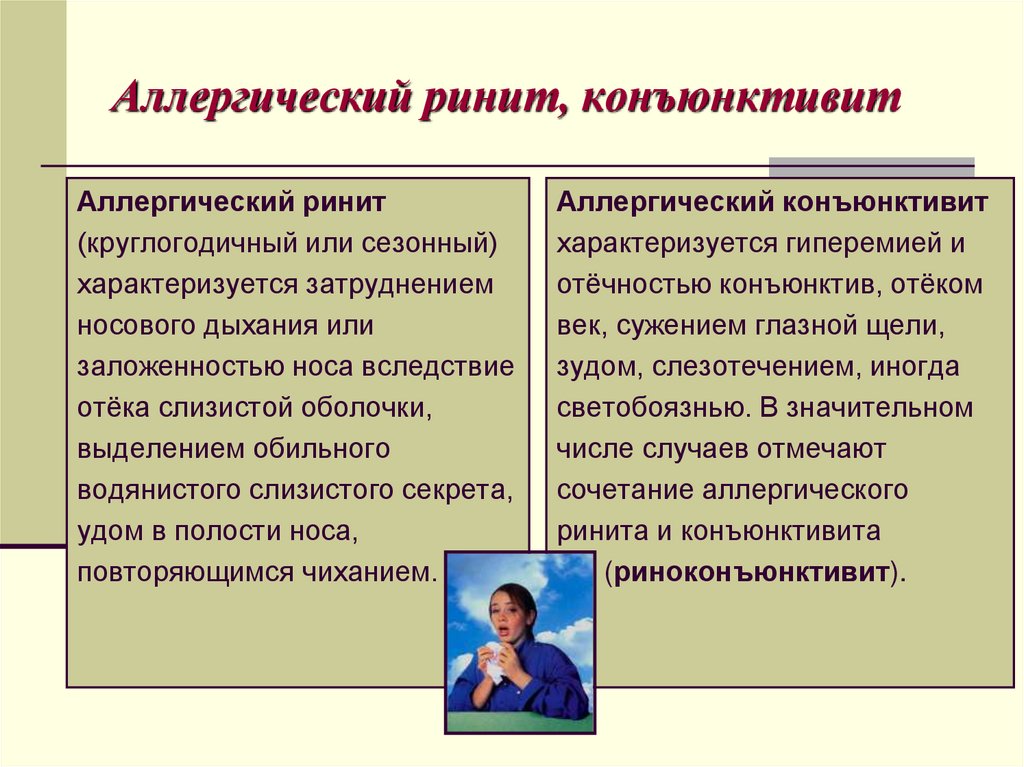 Аллергический ринит, конъюнктивит