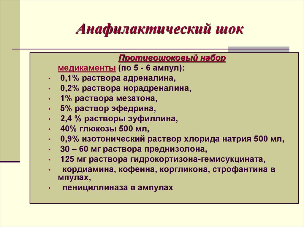 Анафилактический шок