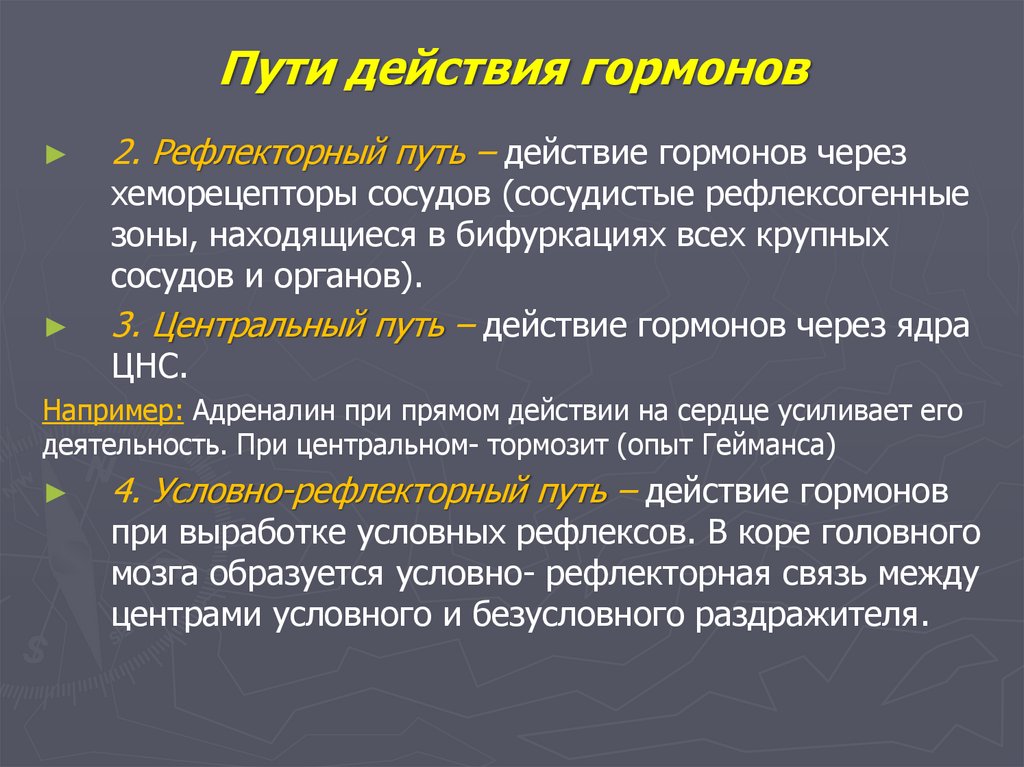 Пути действия гормонов