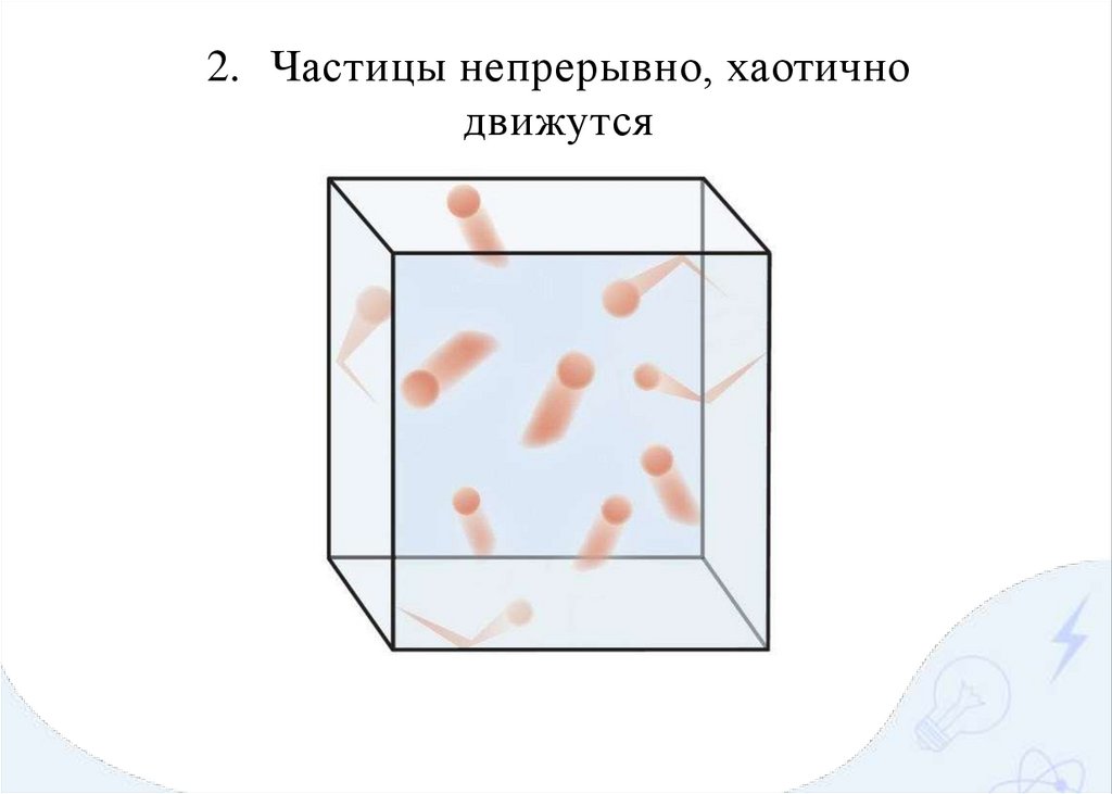 2. Частицы непрерывно, хаотично движутся