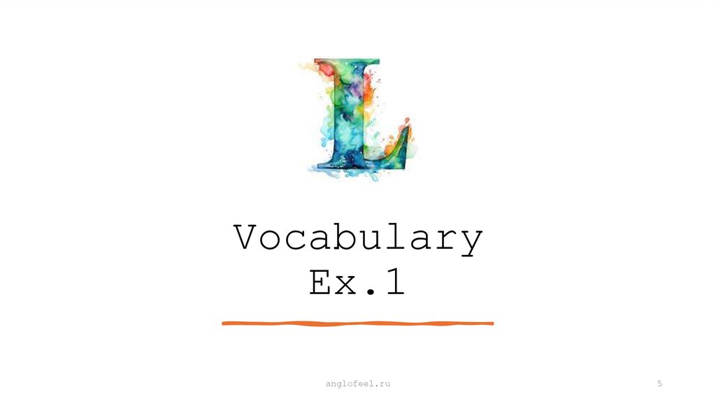 Vocabulary Ex.1