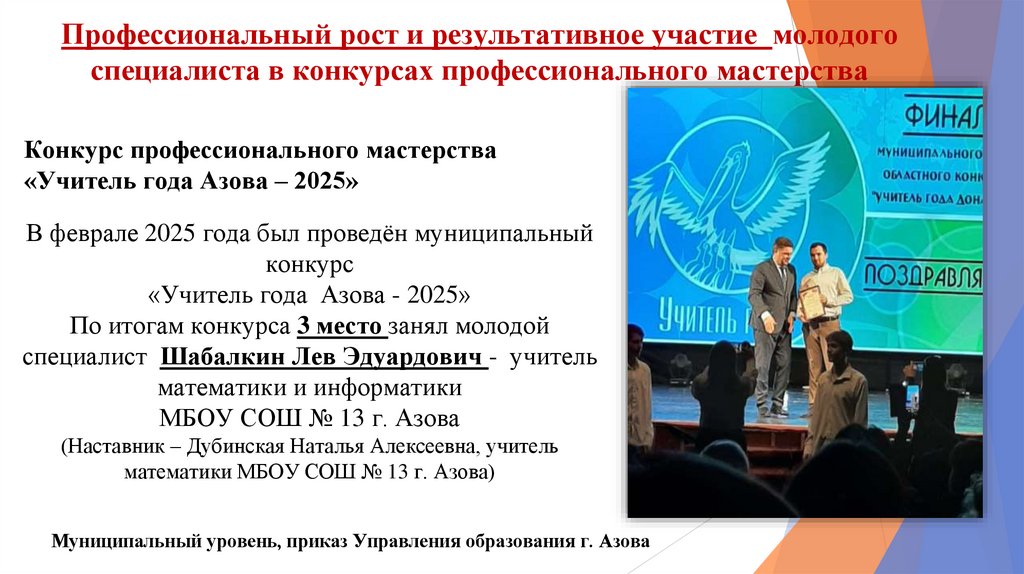 Конкурс профессионального мастерства «Учитель года Азова – 2025»