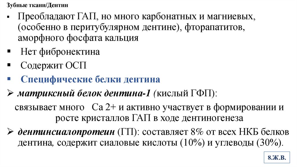 Зубные ткани/Дентин