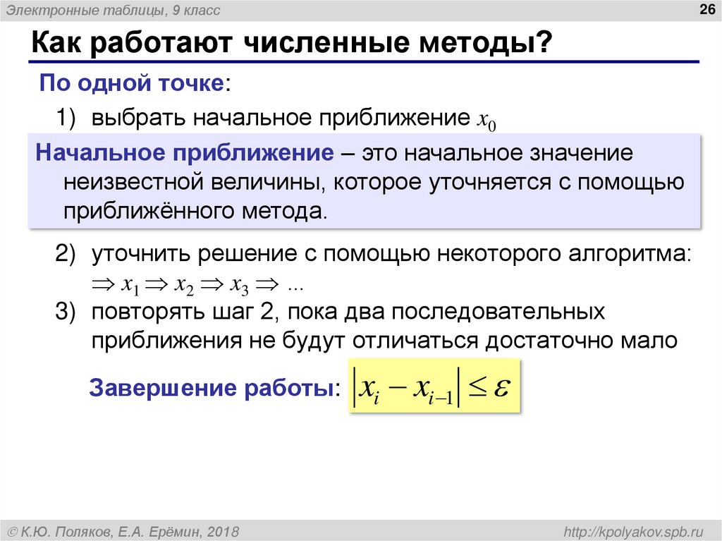 Как работают численные методы?